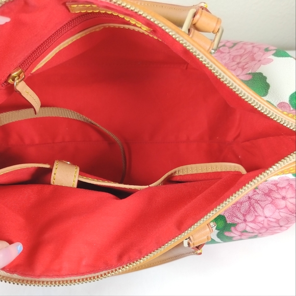 Dooney & Bourke Hydrangea Floral Print Satchel Bag Purse Handbag Flower Crossbod - Picture 12 of 12